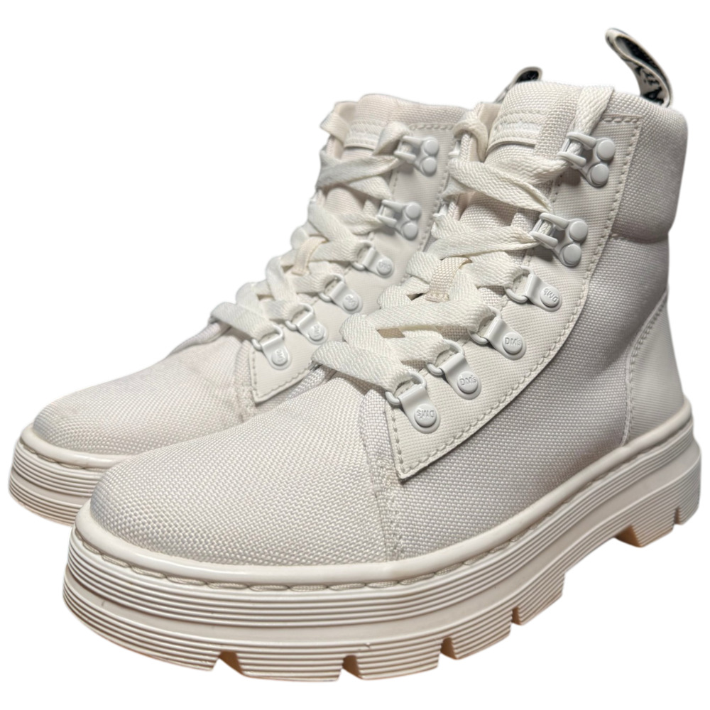 Doc's Dr Martens Combs Women's 7 White Combat Boots Platform - Picture 2 of 11
